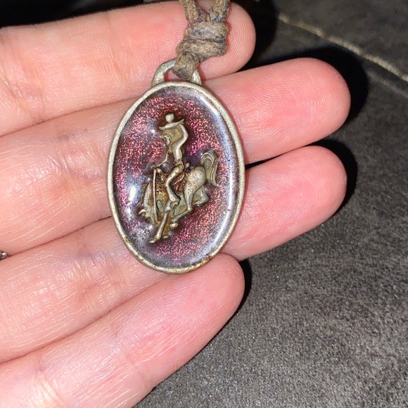 Vintage Bucking horse, cowboy necklace - Picture 1 of 3